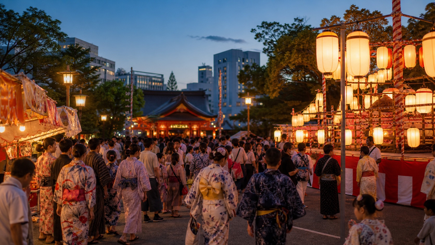 大阪夏季祭典與燈籠